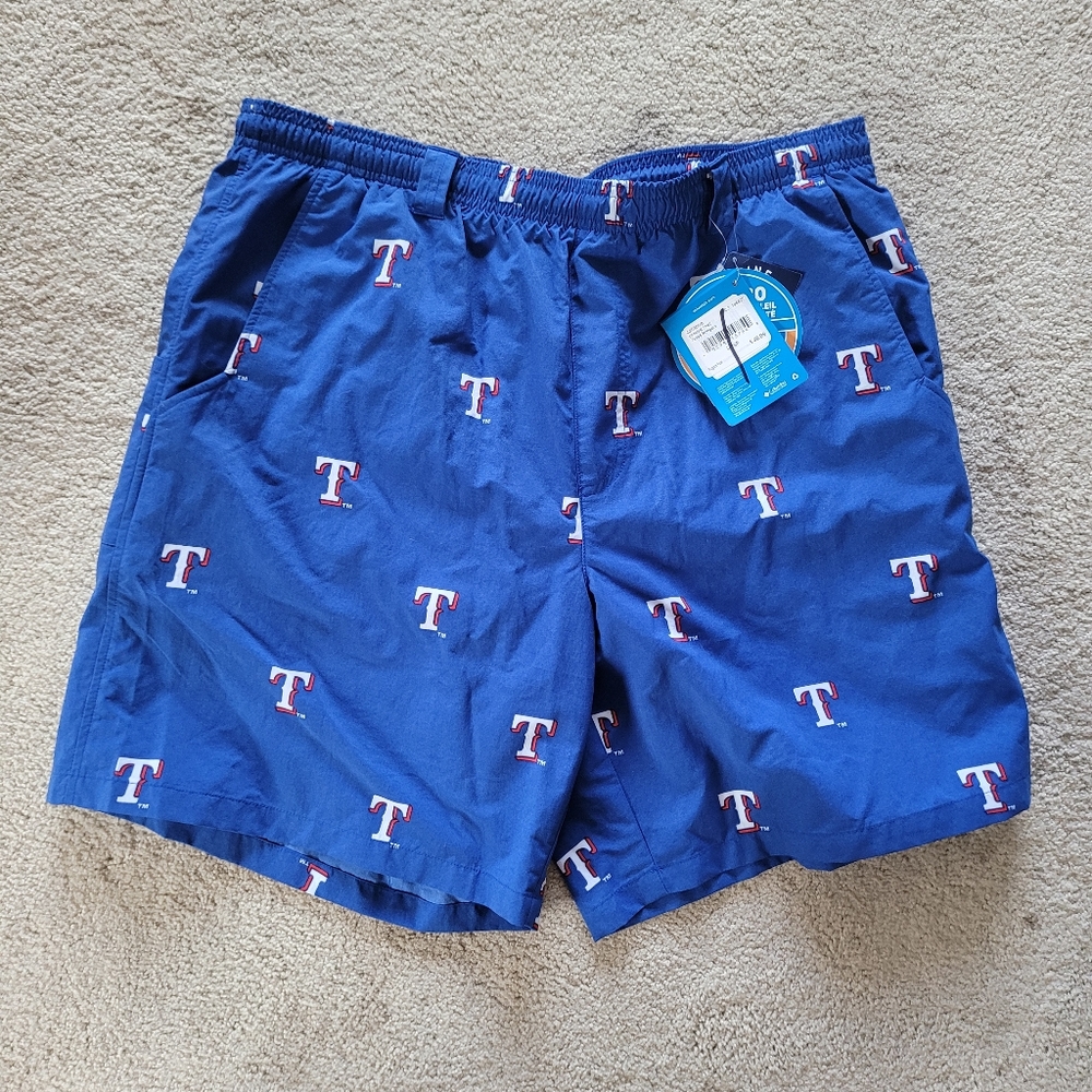 NWT- Texas Rangers swim trunks